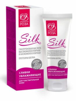 Сливки увлажняющие с гиалуроновой кислотой протеинами шелка «Silk» - Для чувствительной кожи